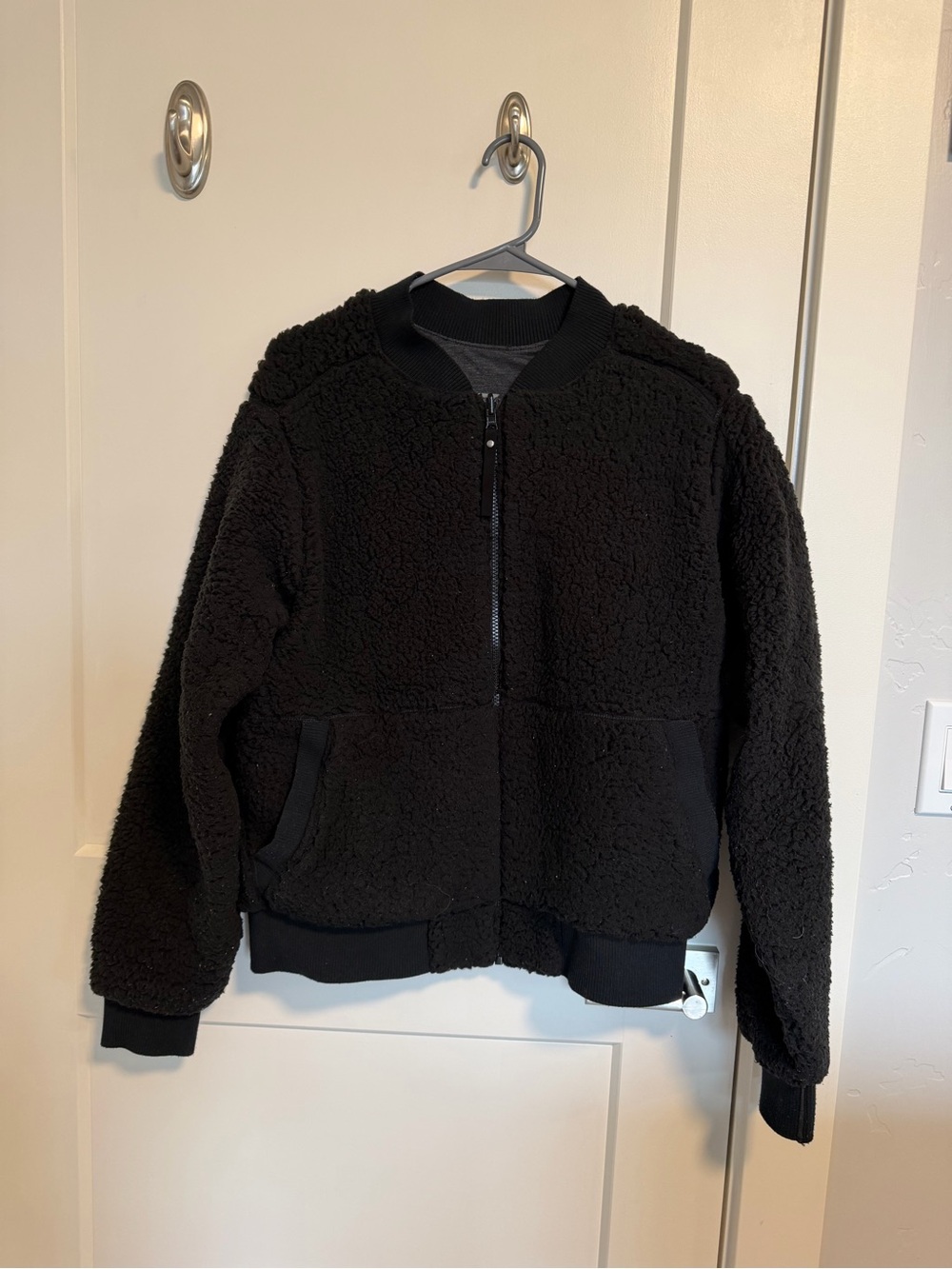 Women’s Prana Black Sherpa Bomber Jacket